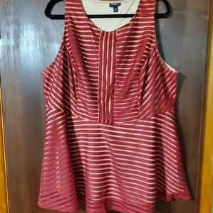 Torrid red and nude blouses peplum style